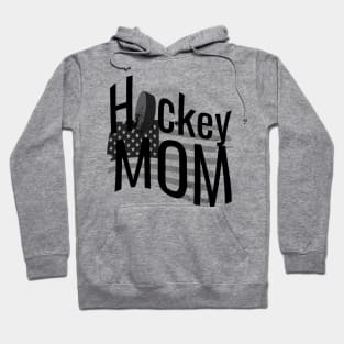 American Hockey Mom in Black and White Hoodie